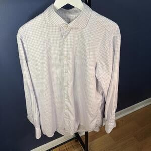 Stenströms Men’s Check Dress Shirt Fitted Body 17.5/44 Super Cotton